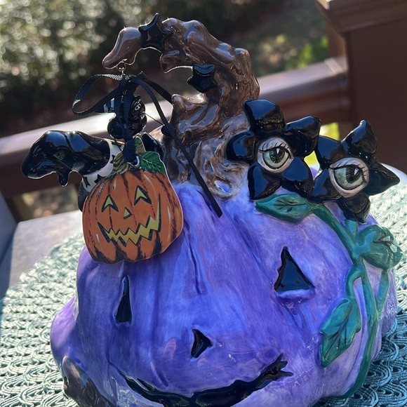 Blue Sky Clayworks Ceramic Purple Pumpkin Decor Figure. 2023 - Picture 3 of 10